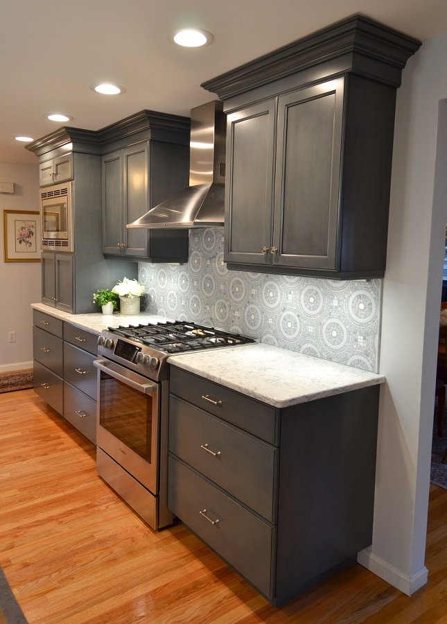 Blue and Gray Kitchen Remodel