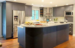 New kitchen with charcoal cabinetry